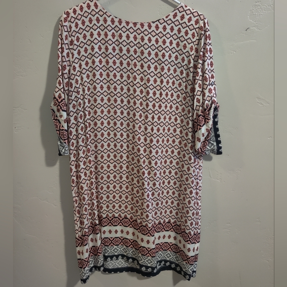 CELESTINO NWT multicolored 3/4 length sleeve tunic dress size Large